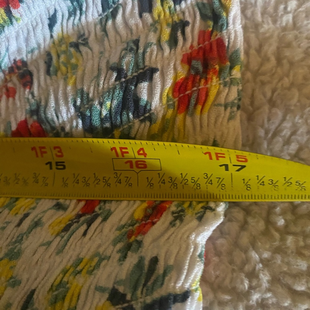 Lulu’s LUSH Cream Floral Print Off-the-Shoulder Maxi Dress sz M. Stretch - Picture 8 of 9